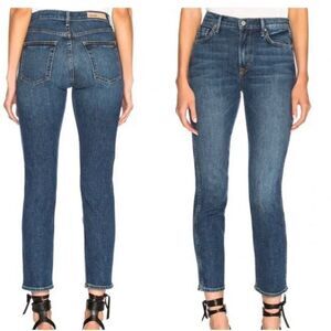 Grlfrnd Womens High Rise Stretch Naomi Ankle Skinny Denim Jeans Dark Wash Sz‎ 29